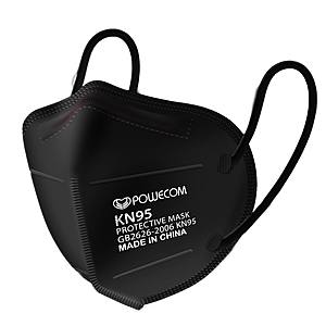 10-Pack Black Powecom KN95 FDA Authorized Respirator Ear Loop Masks $6.55 + Free Shipping