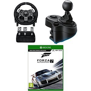 Logitech G920 Driving Force Racing Wheel + Shifter Bundle + Forza 7 (Xbox One) $255 + Free Shipping