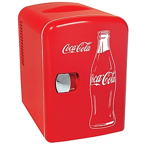 Classic Coca Cola 6 Can Personal Mini Cooler and Fridge (Classic Red) for $29 + Free Store Pickup