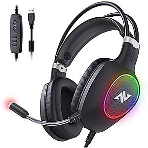 ABKONCORE CH55 Gaming Headset Noise-cancelling Microphone w/ RGB LED Light $25.99 AC + FSSS
