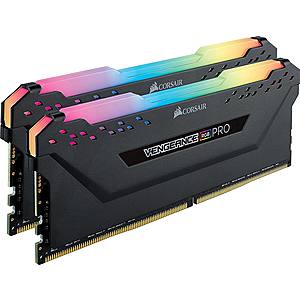 CORSAIR Vengeance RGB PRO 16GB (2PK 8GB) 3.2GHz DDR4 Memory Kit RGB Lighting (Black) - $84.99 + FS (Other capacities available)