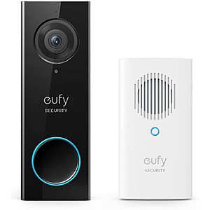 eufy Security 1080p Wi-Fi Video Doorbell (Wired) with Chime $80 + Free Shipping