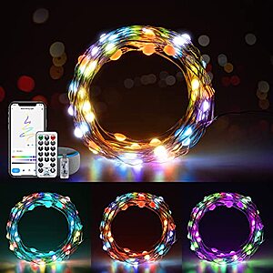 $7.99!!! 60% off addlon Smart RGB Christmas Fairy Lights with App & Voice Control, Music Sync, Waterproof + Free Shipping