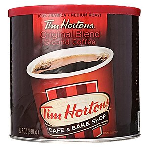 32.8-Oz Tim Horton's 100% Arabica Medium Roast Original Blend Ground Coffee  $10.65 w/ S&S + Free S/H