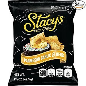 Amazon.com - Stacy's Parmesan Garlic & Herb Flavored Pita Chips, 1.5 Ounce Bags (Pack of 24) - As low as $7.35 with Free Shipping w/S&S