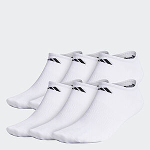 Adidas Superlite Men's No-Show Socks 6 Pair / White - $14 w/ FS @ Adidas eBay Store (AMEX deal $5 off $15, need $1 filler)