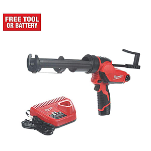 Milwaukee M12 12V Lithium-Ion Cordless 10 oz. Caulk and Adhesive Gun Kit with (1) 1.5Ah Battery and Charger 2441-21 - $149