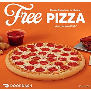 Little Caesar's: Free Classic Cheese or Classic Pepperoni 14” Pizza when you order $10 or more via DoorDash|DoorDash DashPass Members: Savings on Orders over $15, Get 20% Off