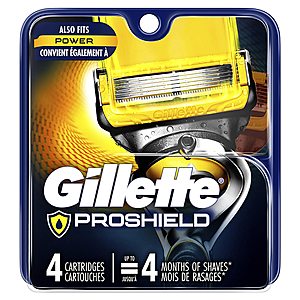 Amazon: 40% off Gillette, Venus, & King C Gillette razors & beard|Gillette Fusion5 ProShield Men's Razor Blades, 4 Count $8.59 S&S|Gillette5 Men's Razor Handle + 4 Refills $10.99