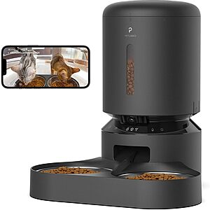 PETLIBRO Automatic Cat Feeder with Camera for Two Cats, 1080P HD Video with Night Vision, 5G WiFi Pet Feeder with 2-Way Audio for Cat & Dog $104.49 at Amazon