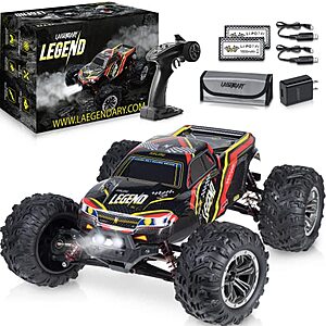 $66.20 LAEGENDARY Fast RC Cars for Adults and Kids - 4x4, Off-Road Remote Control Car - Battery-Powered, Hobby Grade, Waterproof Monster RC Truck at Amazon