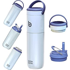 18-Oz Bottle Bottle 3-in-1 Magic Insulated Water Bottle/12-Oz Can/Tumbler w/ Straw & 2 lids  (Blue, Gray) $12.60 + F/S w/ Prime or on Orders $25+