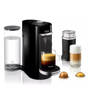 Nespresso VertuoPlus Deluxe by De'Longhi w/ Aeroccino Milk Frother (Black) $120 + Free Shipping
