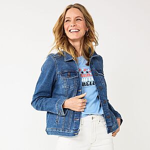 Sonoma Goods For Life Women's Denim Jacket (Various colors) $21.25 + Free Store Pickup at Kohl's or F/S on Orders $49+