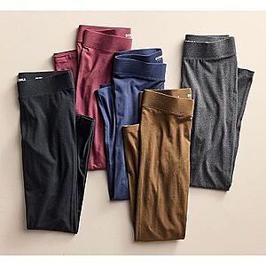 Women's Sonoma Goods For Life: Wide Waist Capri Leggings $8.49, Midrise Leggings $10.19 + Free Store Pickup at Kohl's or F/S on Orders $49+