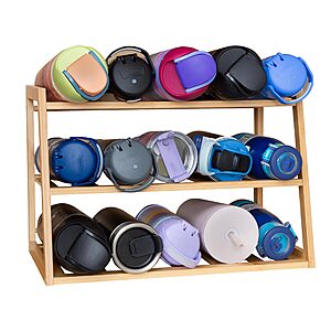 3-Tier Honey-Can-Do Bamboo Water Bottle Organizer for Cabinet or Pantry (Natural)  $13.50 + Free Shipping w/ Prime or on $35+