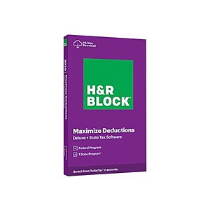 HR Block 2020 Deluxe + State $16.99