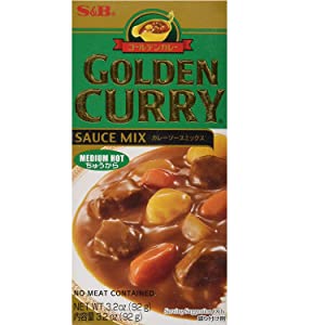 S&B Golden Curry Sauce Mix, Medium Hot 3.2-Oz $1.88