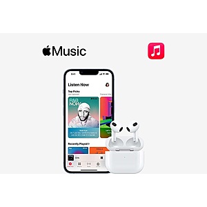 4 months of Apple Music free (new or returning customers) at Best Buy