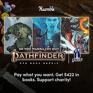 Pathfinder Humble Bundle Core 2e + extras $5-25 for $100-422+ in pdf gaming books $25