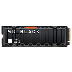 WD BLACK 2TB SN850X NVMe Internal Gaming SSD with Heatsink - F/S - Works with PS5, Gen4 PCIe - WDS200T2XHE $119.99