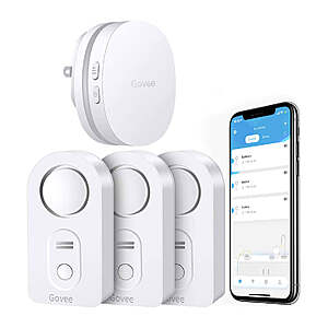 3-Pack Govee Wi-Fi Smart Water Leak Sensors + Gateway, Google Assistant, Free Shipping $31.99, 5 sensor pack $30.99 with coupon