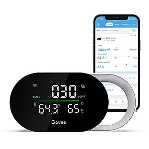 Govee Smart Wireless Indoor Air Quality & Humidity Monitor, WiFi/Bluetooth (H5106) $30.99 + Free Shipping
