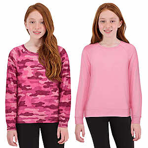 Costco Members: Girls Lucky Brand Youth 2-pack Long Sleeve Tee 10 for $19.7