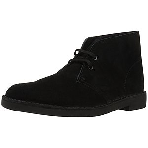 Clarks Men's Bushacre 2 Chukka Boots (black suede, limited sizes) $25 + free shipping at Amazon