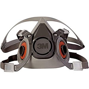 3M Half Facepiece Reusable Respirator (6200, Medium) $11.70, Large $11.73 + free shipping w/ Amazon Prime or on orders over $25