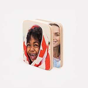 Walgreens Photo: Custom Wood Photo Magnet Set (Two 3" x 3" Magnets) $5 More + Free Same-Day Pickup