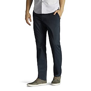 Lee Men's Extreme Motion Flat Front Slim Straight Pant (Navy or Painter Grey) $17
