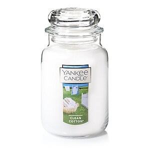 22-Oz Yankee Candle Large Jar Candle (Clean Cotton) $11 w/ S&S + Free Shipping w/ Prime or on $35+