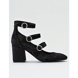 American Eagle additional 25% off clearance : Women's Triple Buckle Heel $13.50, Women's Lug Lace Up Boot $16, More + free shoprunner shipping on $25+