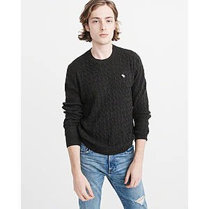 Abercrombie Stacking Discounts: Men's Merino Wool Blend Sweater  4 for $45 & More + Free Store Pickup (w/ Email Signup)