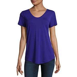 Women's Tees (various) 5 for $15 ($3 each), St. John's Bay Active Capri Pants 4 for $18 ($4.50 each) + free same day pickup at Jcpenney