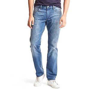 Gap 40% + 10%: Men's Straight Fit Jeans (light authentic) $16.20, Men's Basic Flip Flop $2.14, Women's High Rise Wide-Leg Crop Chinos $10.80, More + free shipping