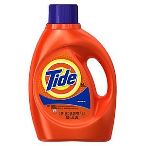 Tide Liquid Laundry Detergent: 100oz Original or Original HE $7.20 & More + Free S/H