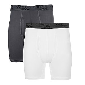 Kohl's Cardholders: Men's Copper Fit 6" Active Comfort Boxer Briefs 2 for $5 + Free Shipping