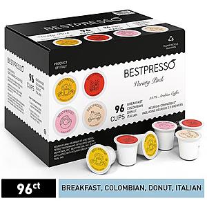 96-Count Bestpresso Coffee Single Serve K-Cups (various flavors) $18.65 + Free Shipping