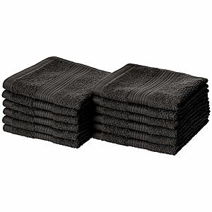 Prime Members: AmazonBasics Fade-Resistant Cotton Towels: 12-Ct Washcloth from $4.80 & More + Free S/H