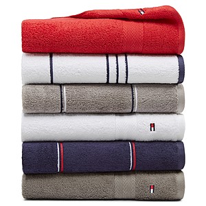 Tommy Hilfiger All American II 100% Cotton Bath Towels $5, Hand Towel $4, Washcloth $2 + Free Shipping on $25+