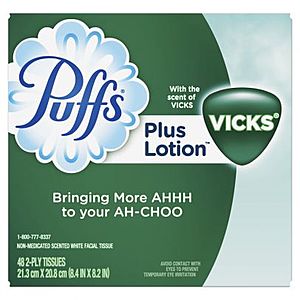 48-Sheet Puffs Facial Tissues from 4 for $4 ($1 each) + Free Shipping
