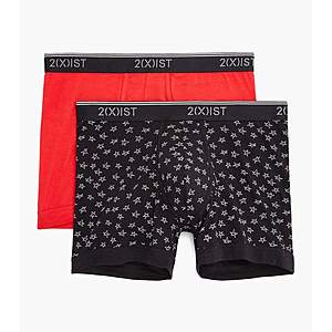 2(X)ist: 2-Pk Cotton Stretch Boxer Brief $5.50, 2-Pack Cotton Stretch No Show Trunk $5.50 & More + Free S&H Orders $35+