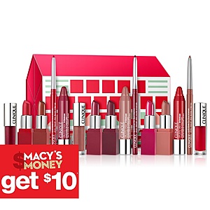 15-Piece Clinique Ultimate Lip Roll Out Gift Set + $10 Macys Money + $10 Cashback $34.50 + free shipping (w/ Slickdeals Rewards, PC Only)