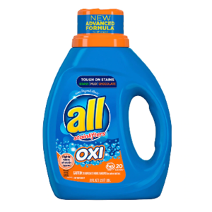 36-Oz all Liquid Laundry Detergent w/ Oxi Stain Removers and Whiteners $2 & More + Free Store Pickup