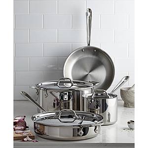 7-Piece All-Clad 3-Ply Stainless Steel Cookware Set + 6% Slickdeals Cashback $217.50 w/ Text Code (PC Req'd)