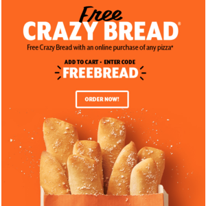 Free Crazy Bread with Pizza Purchase - Little Caesar's $5