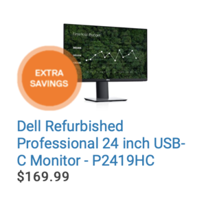 $149 Refurb Dell P2419HC - FHD 24" Monitor with USB-C - MST - Daisy Chain