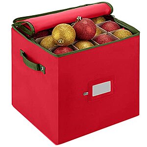 Zober Christmas Ornament Storage Box (Holds 64 3-inch Ornaments) 2 for $9.60